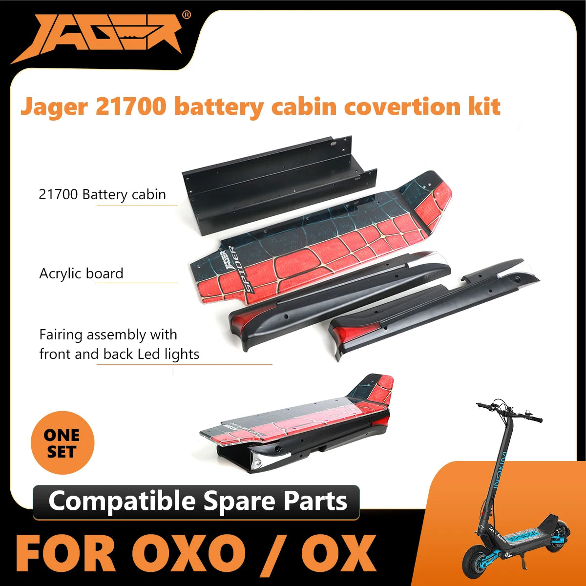 Jager battery cabin convertion kit from 21700 battery cell 60V/30A 72V/25A inokim parts