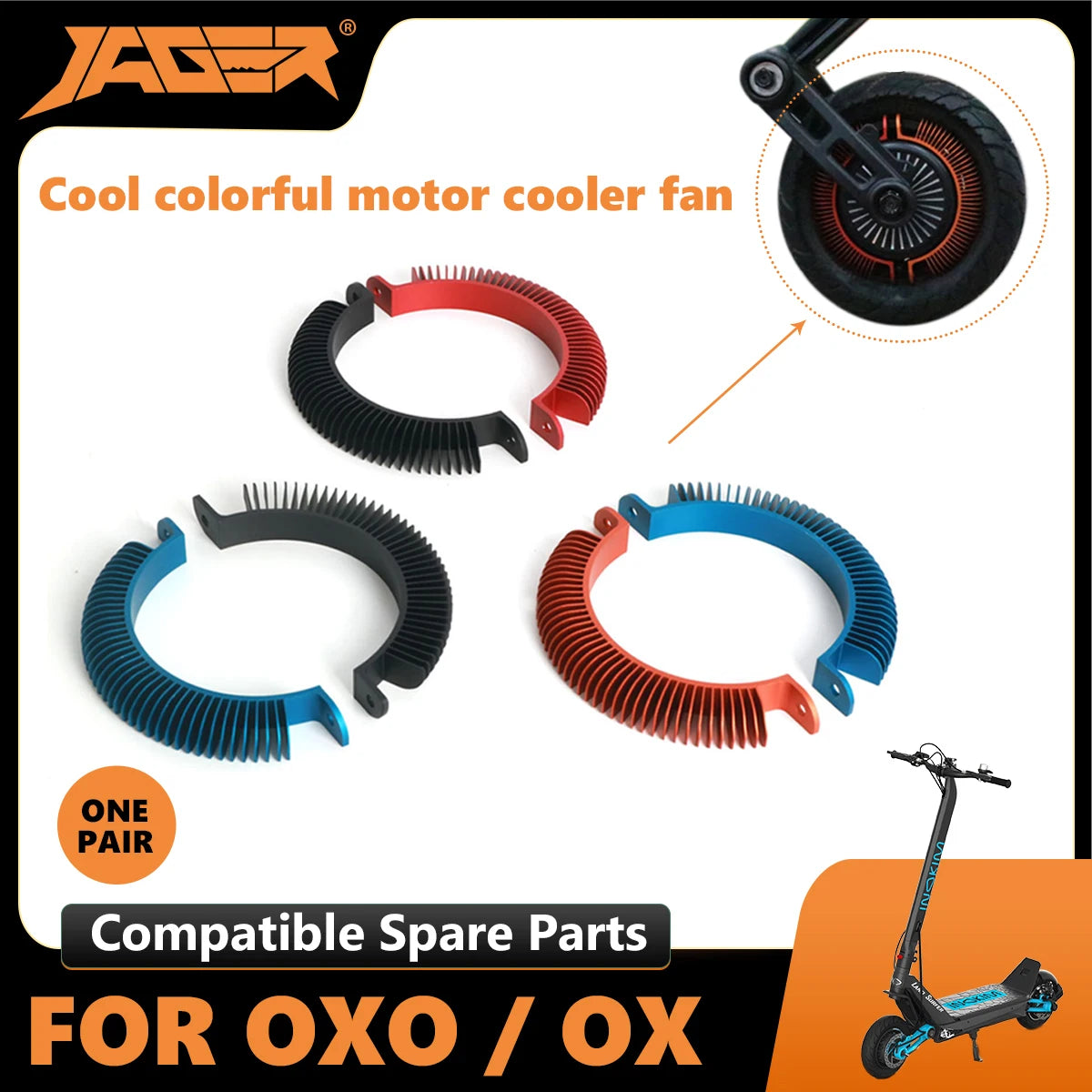 Jager motor cooler fan match Inokim OX motor inokim parts accessories