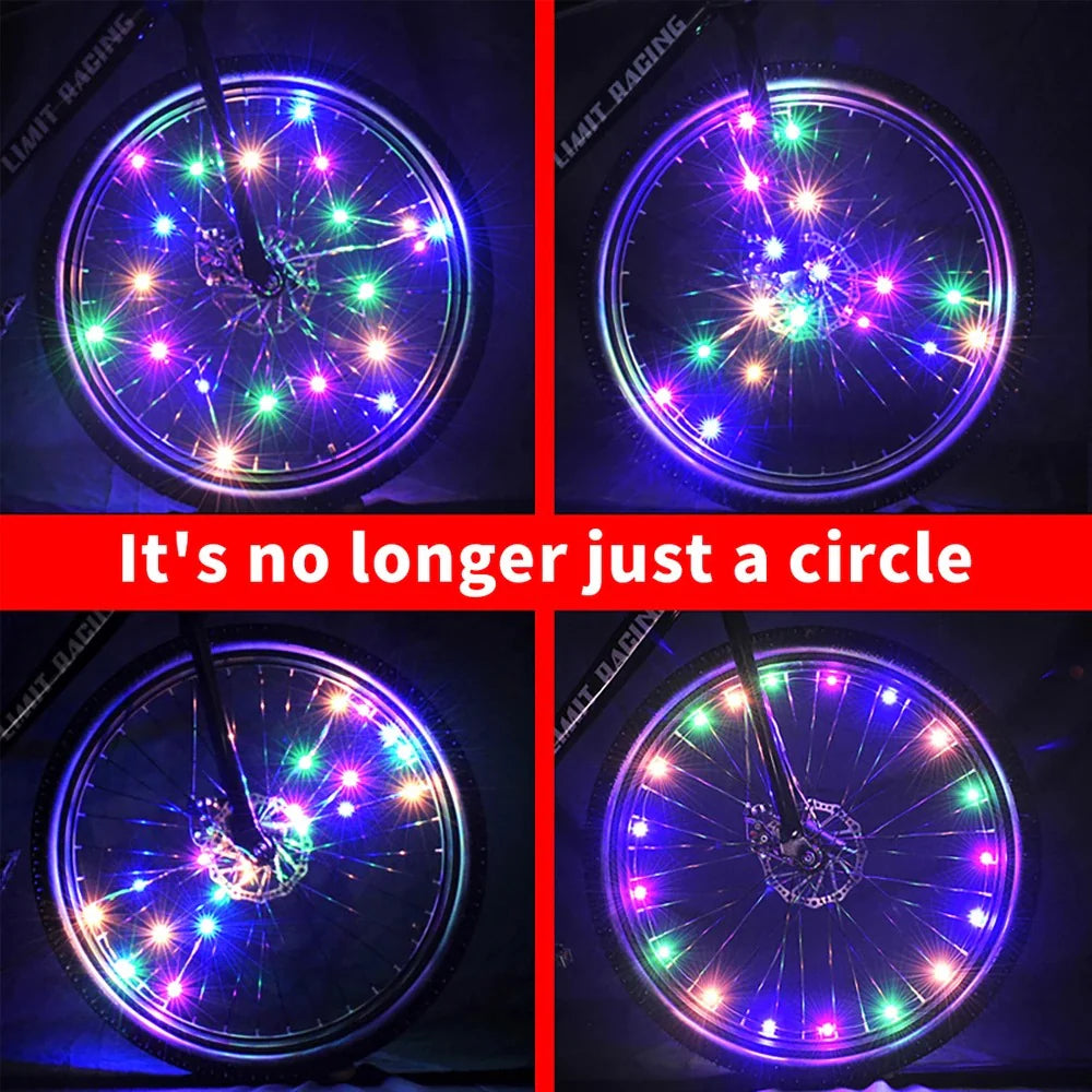 LED Bike Wheel Light With String Lights