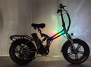 Burner X4 LED — Burning Man 2026 E-Bike Rental | RGB LED Fat Tire Folding E-Bike | Reno NV from $700