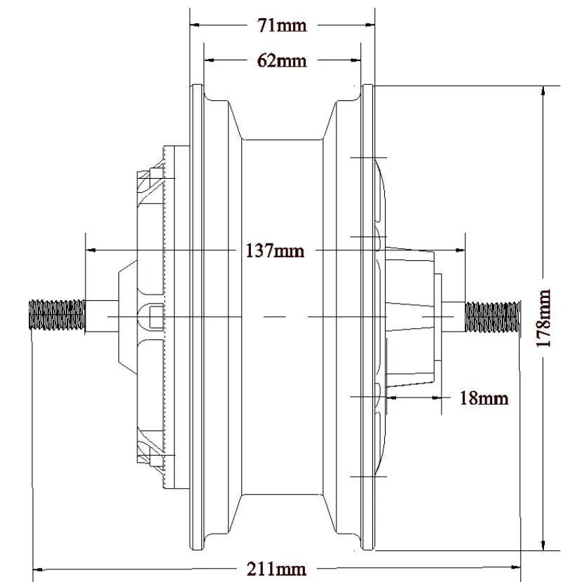 Jager motor 3500w 100km/h 48-120v tubeless tire