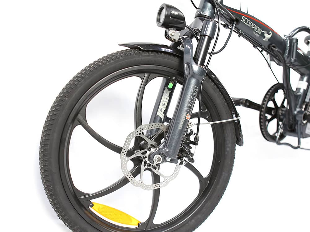 Burner S2 e-bike 48V 400W motor detail — desert riding capability