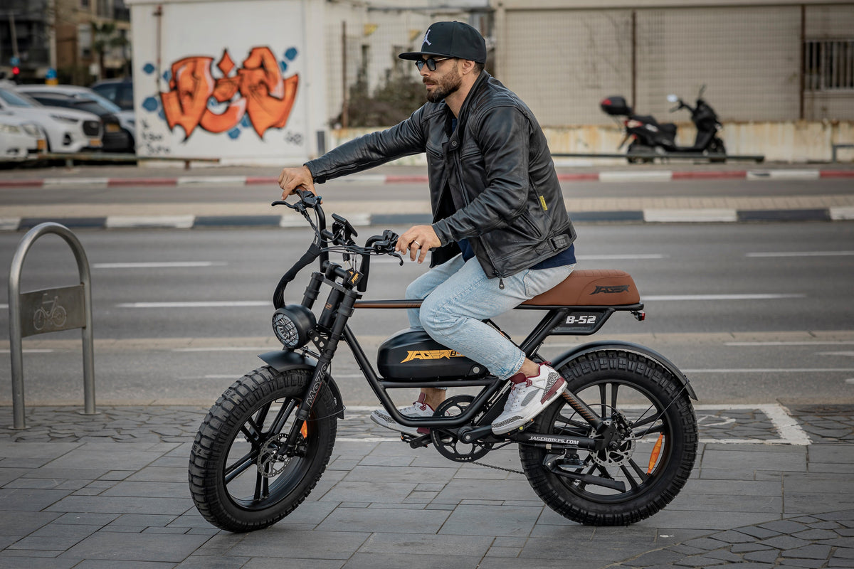 Jager B52 black electric bike full view NYC United