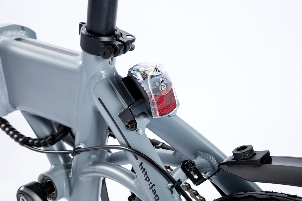 Jager Pixie folding ebike rear tail light grey frame