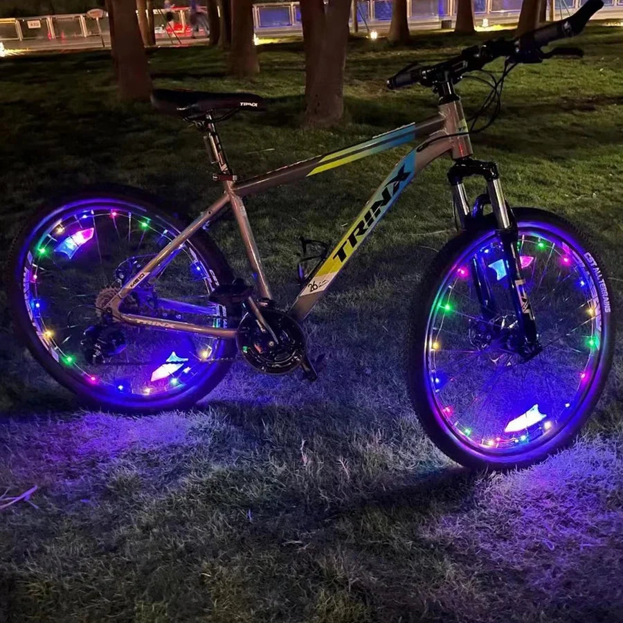 LED Bike Wheel Light With String Lights