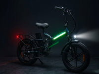 Burner X4 LED — Burning Man 2026 E-Bike Rental | RGB LED Fat Tire Folding E-Bike | Reno NV from $990